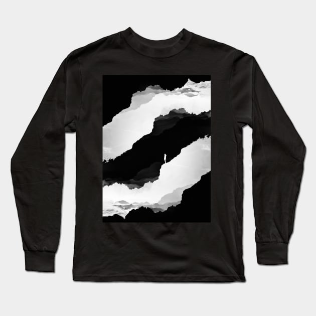 Black Isolation Long Sleeve T-Shirt by StoianHitrov